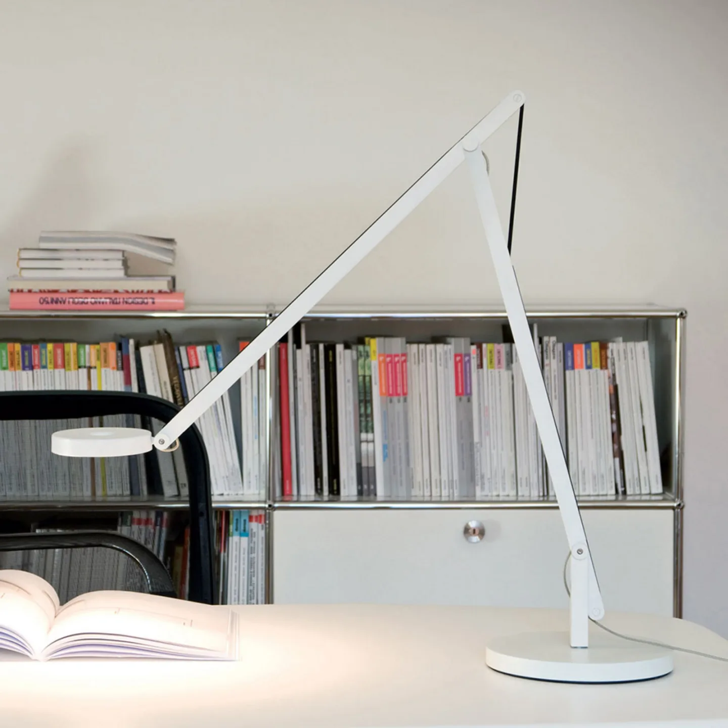 String T1 Mini Tischleuchte DTW Matt White/Black - Rotaliana String T1 Mini DTW - Arbeitszimmer / Büro - Design - Metall - Einflammig