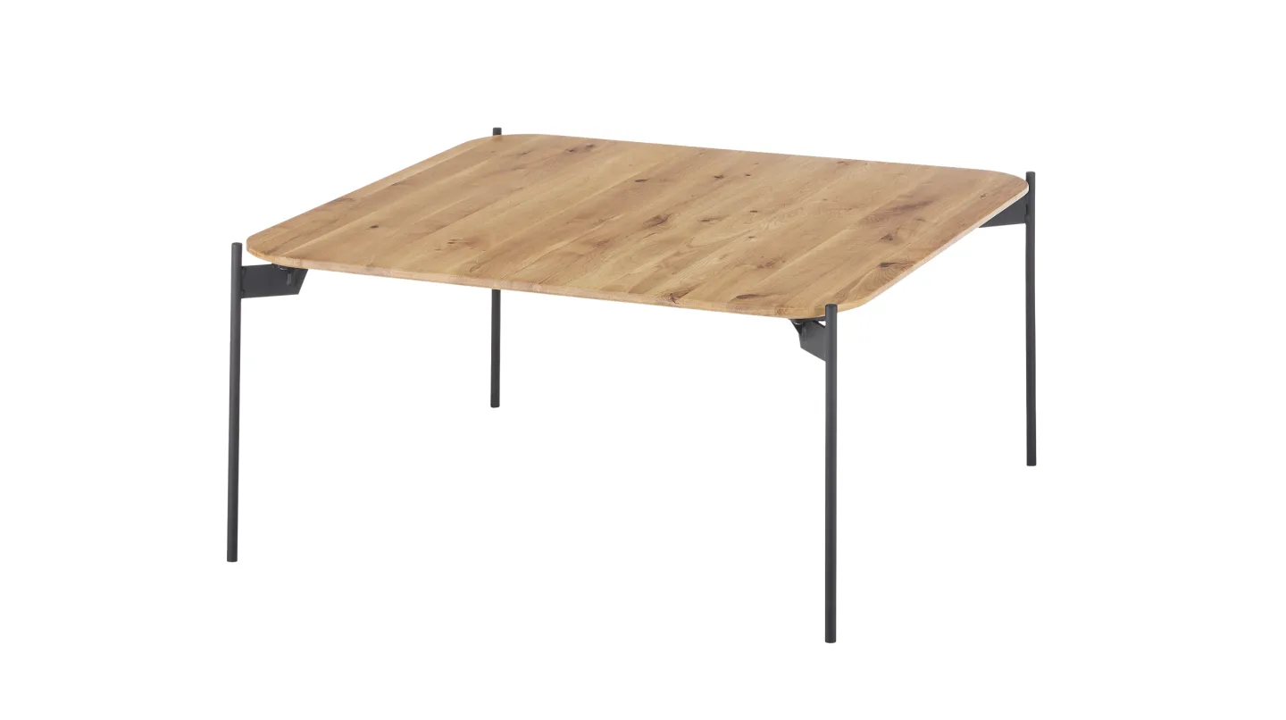 Couchtisch Eiche massiv geölt - 80 x 80 cm - ALTO