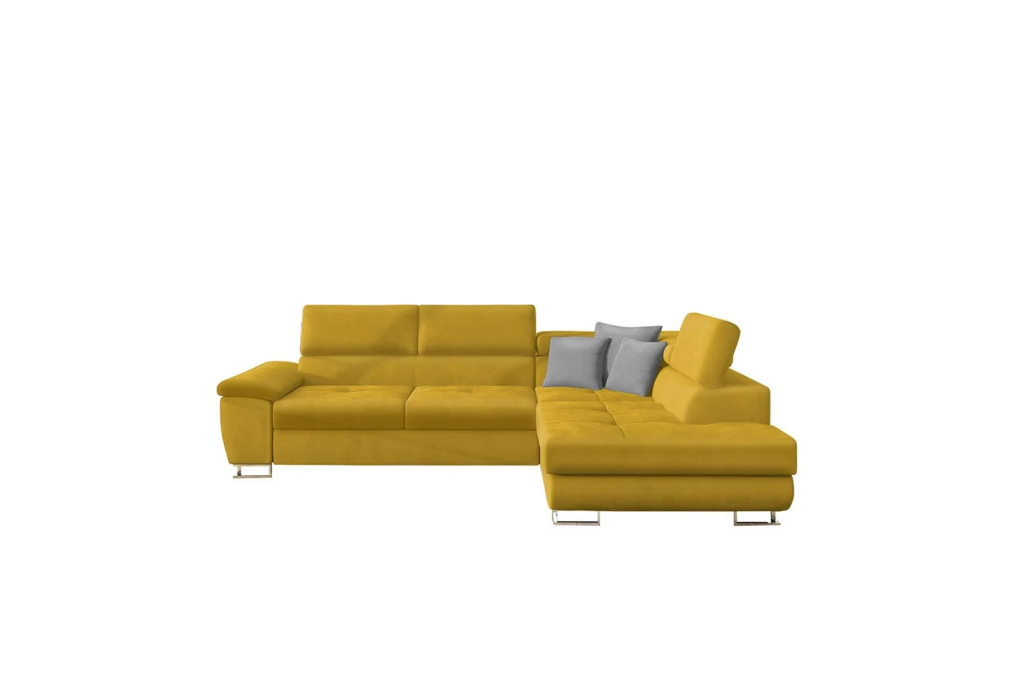 Reginia Soffa med Schäslong 3-sits - Gul/Ljusgrå