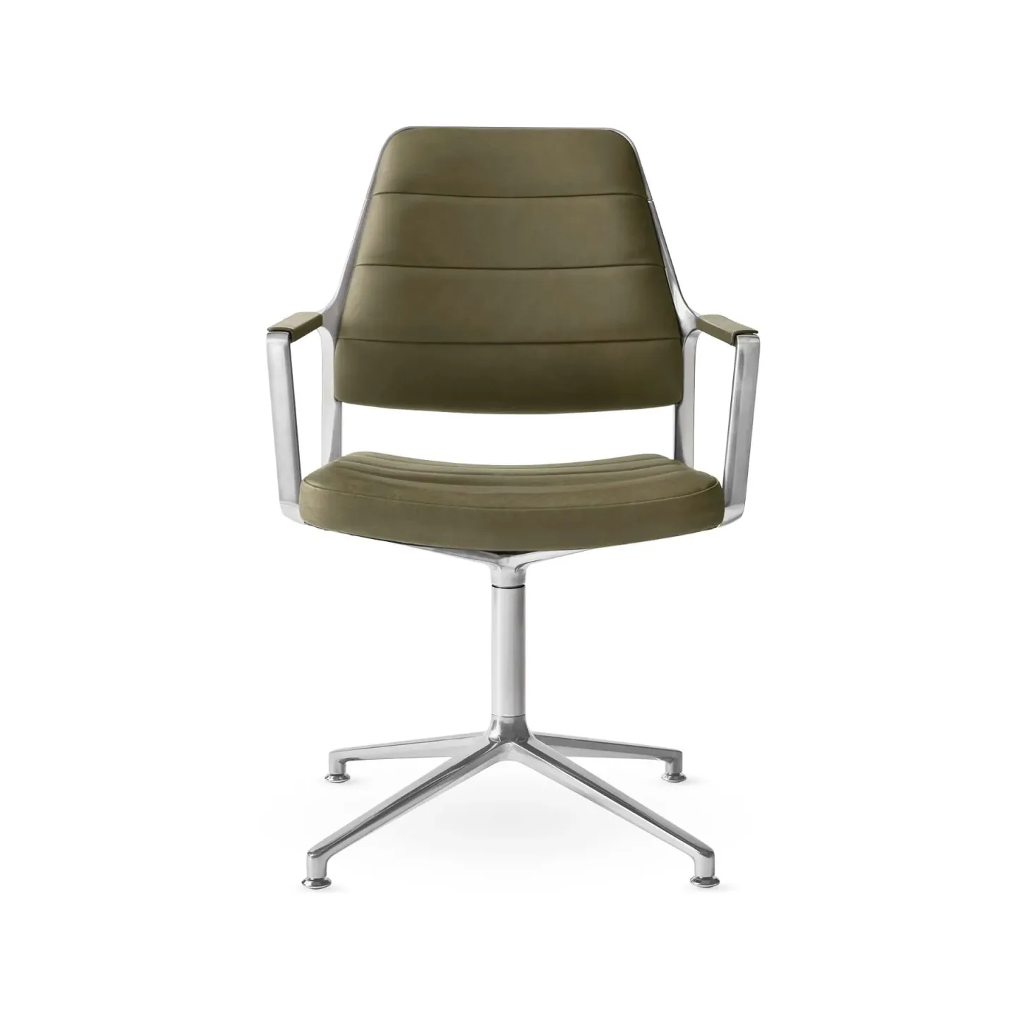 Vipp Vipp455 Swivel chair kontorsstol Bosco leather green-polished aluminium