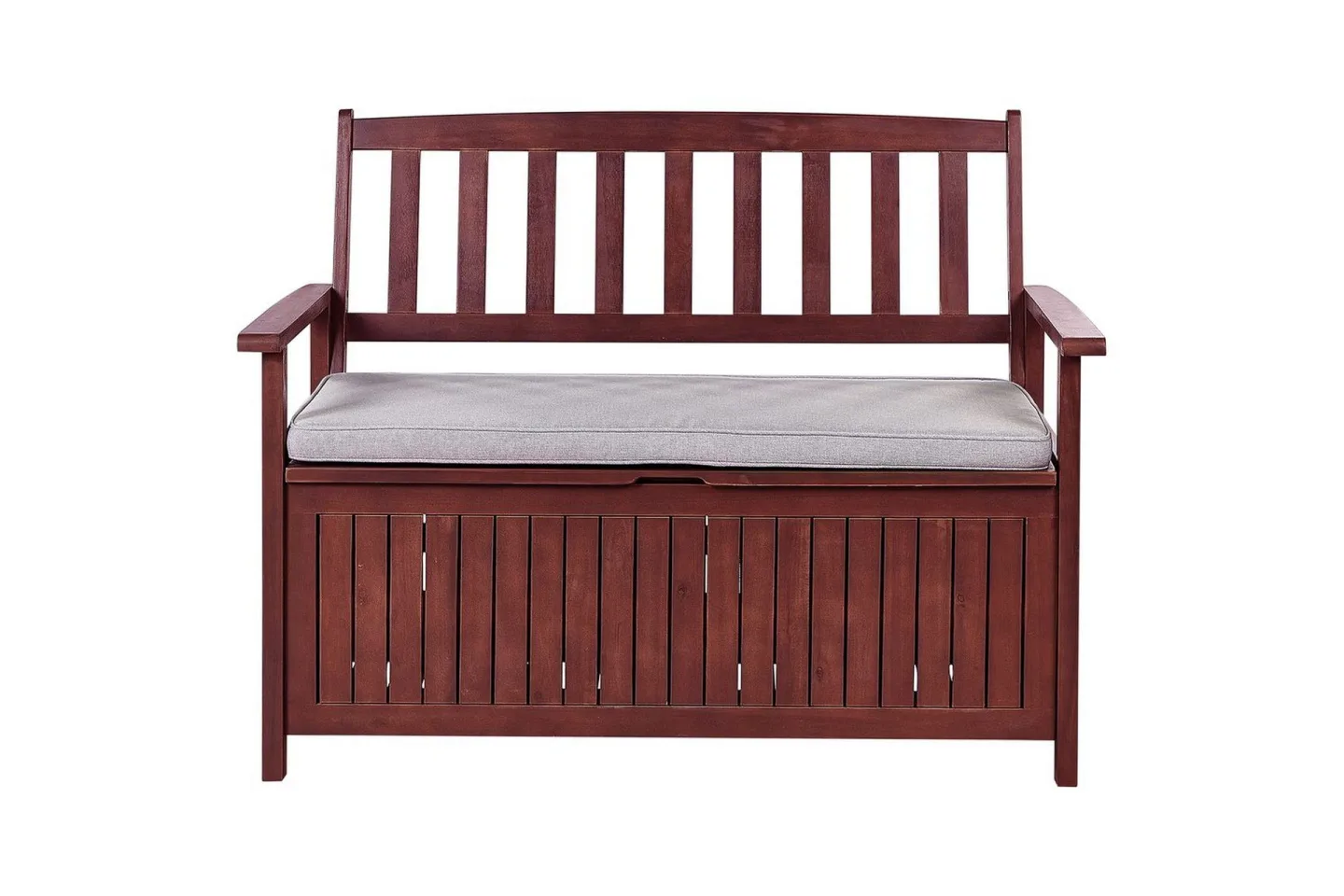 Trädgårdsbänk med dyna Sovana Rödaktigt brun/grått, 120 cm - Rödaktigt brun/grått, 120 cm