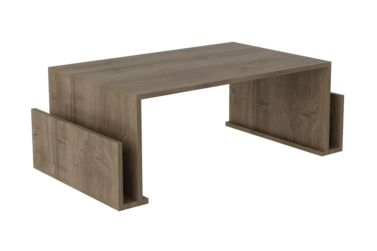 Elegancia Soffbord 95 cm med Tidningsförvaring - Valnötsbrun