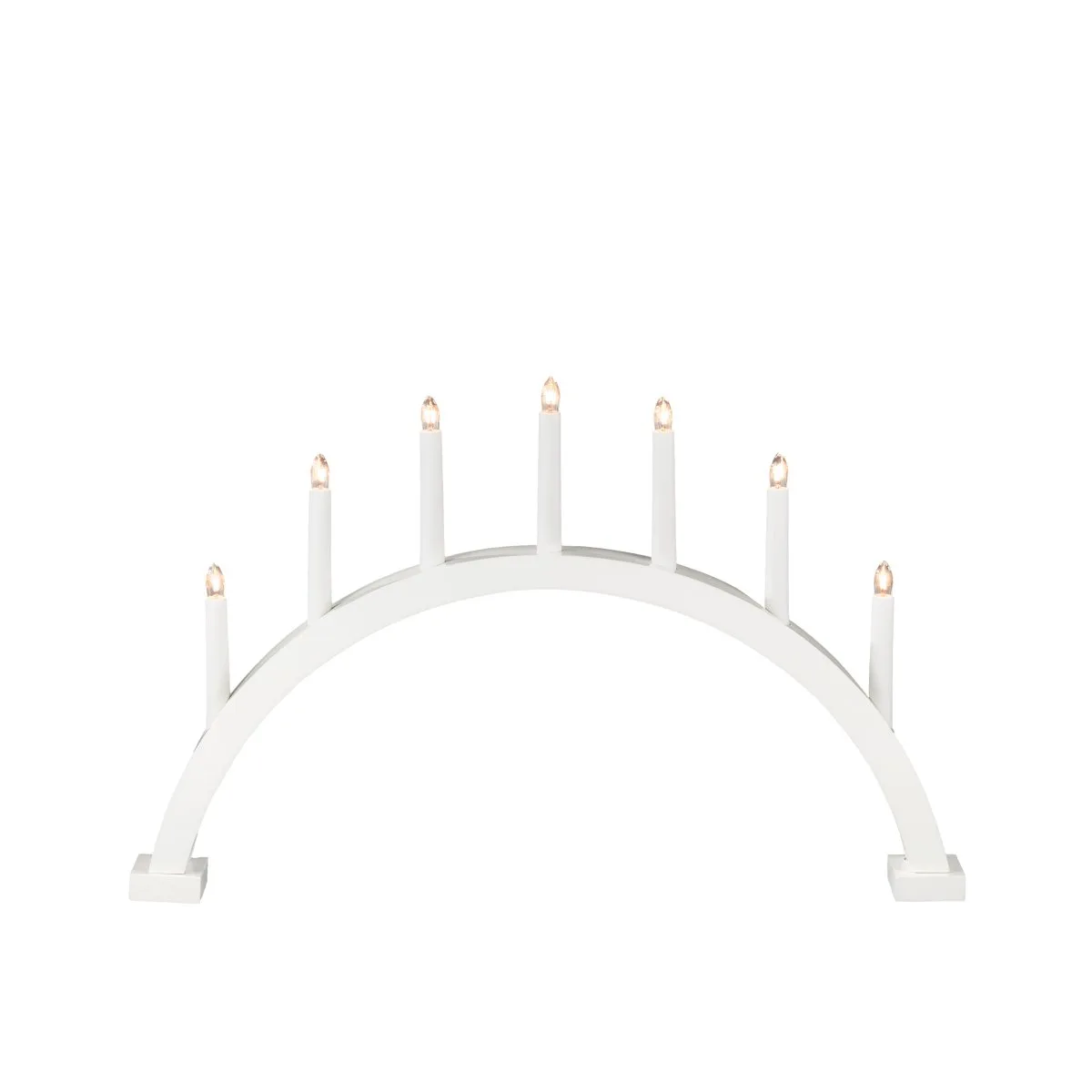 Konstsmide - Båge 7ljus - Adventsljusstake - Mattvit
