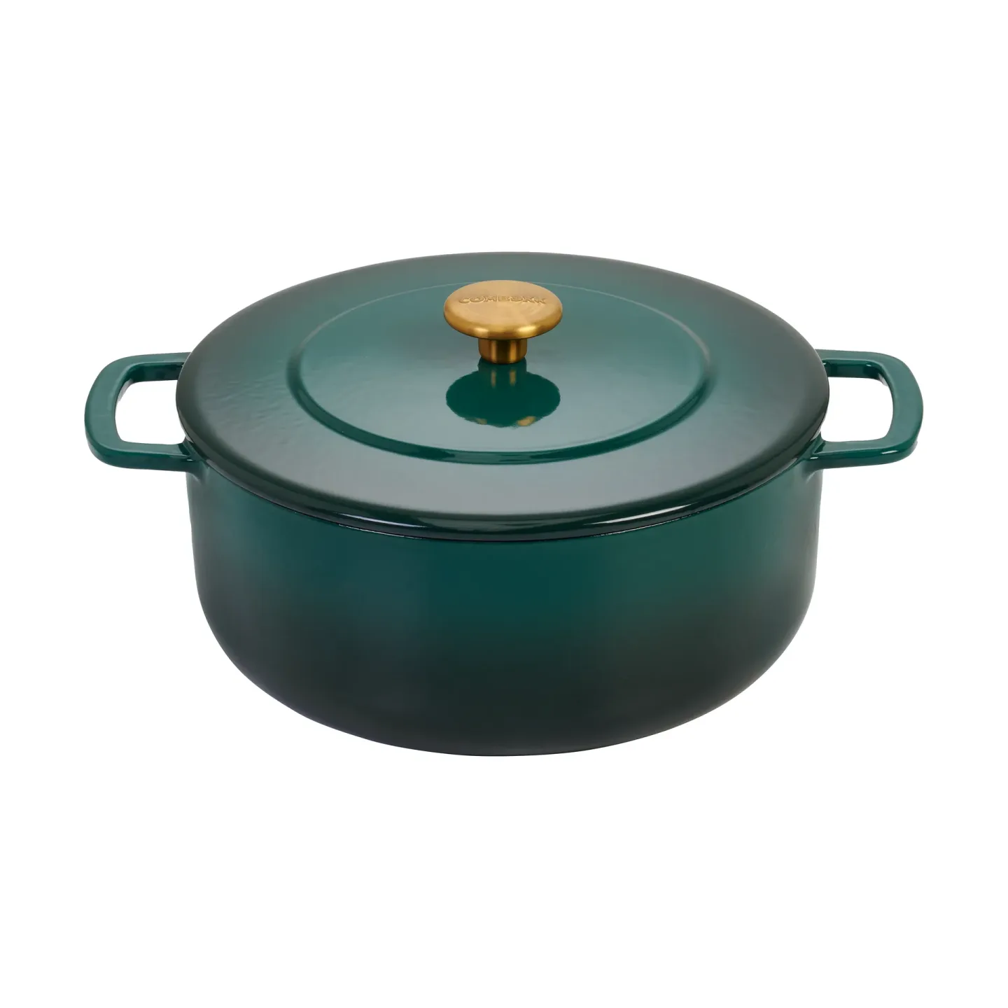Combekk Combekk emaillierter Gusseisentopf Ø24 cm Holly Green-gold knob