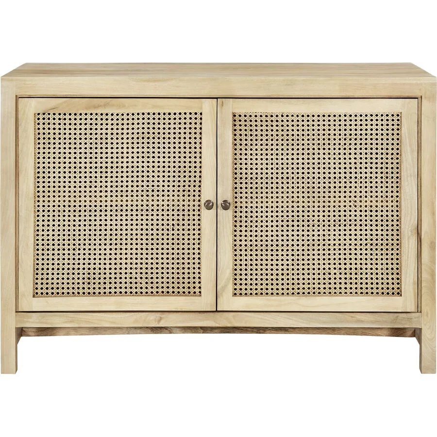 Highboard Nissa natur Mango Holz/Rattan B 118 H 82 cm