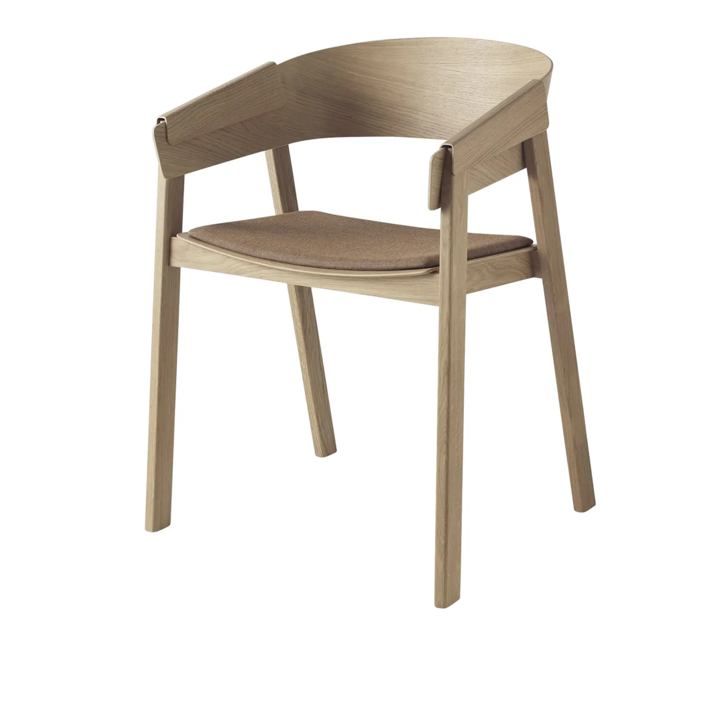 Muuto - Cover Chair Klädd Remix 933/Green - Matstolar - Thomas Bentzen - Grön - Trä/Textilmaterial