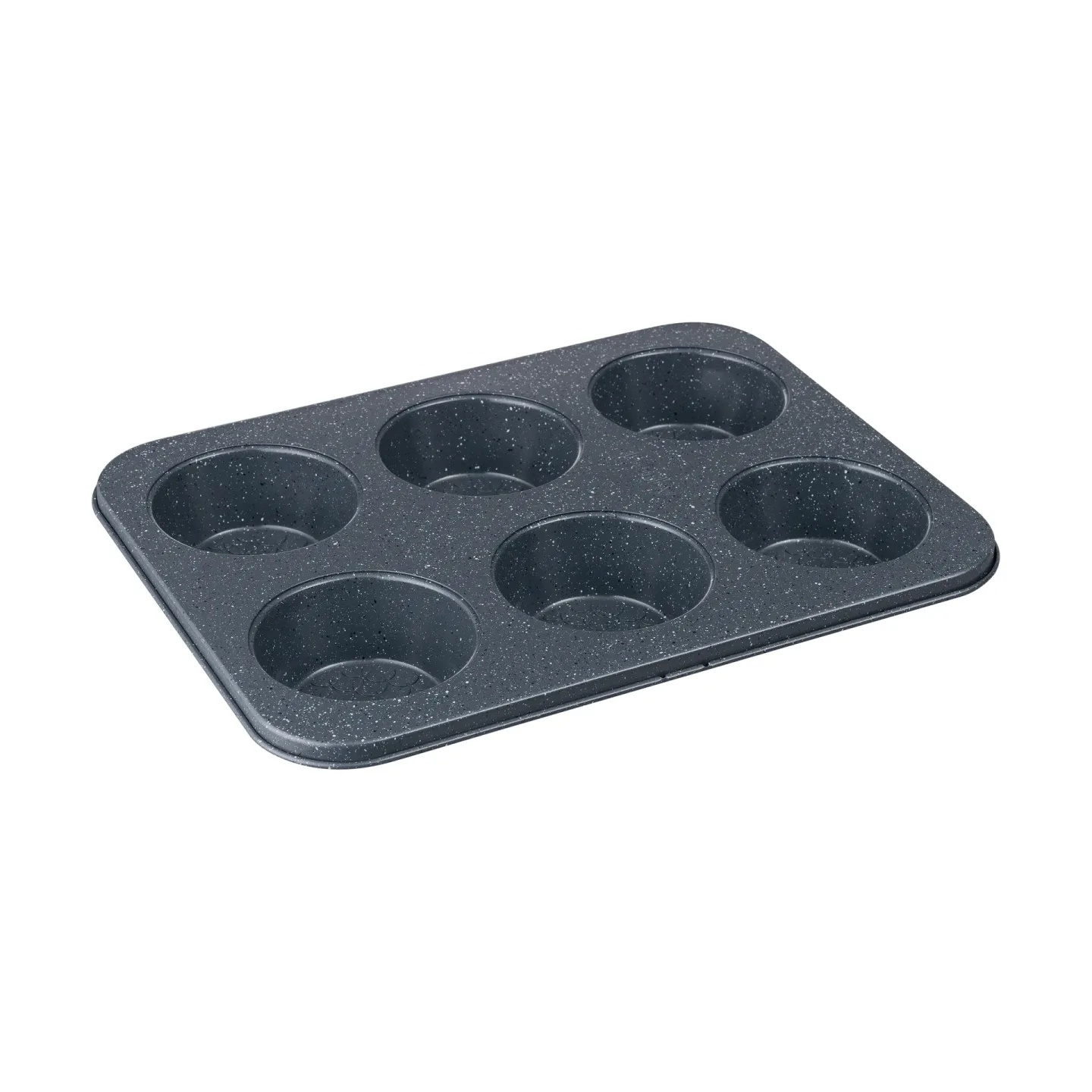 Denby Quantanium Finish Muffinsform Grau, 6-teilig