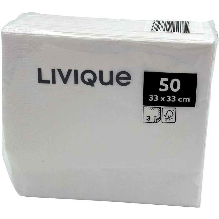 MyDeal Servietten Colour Weiss Papier 33 cm 33 cm