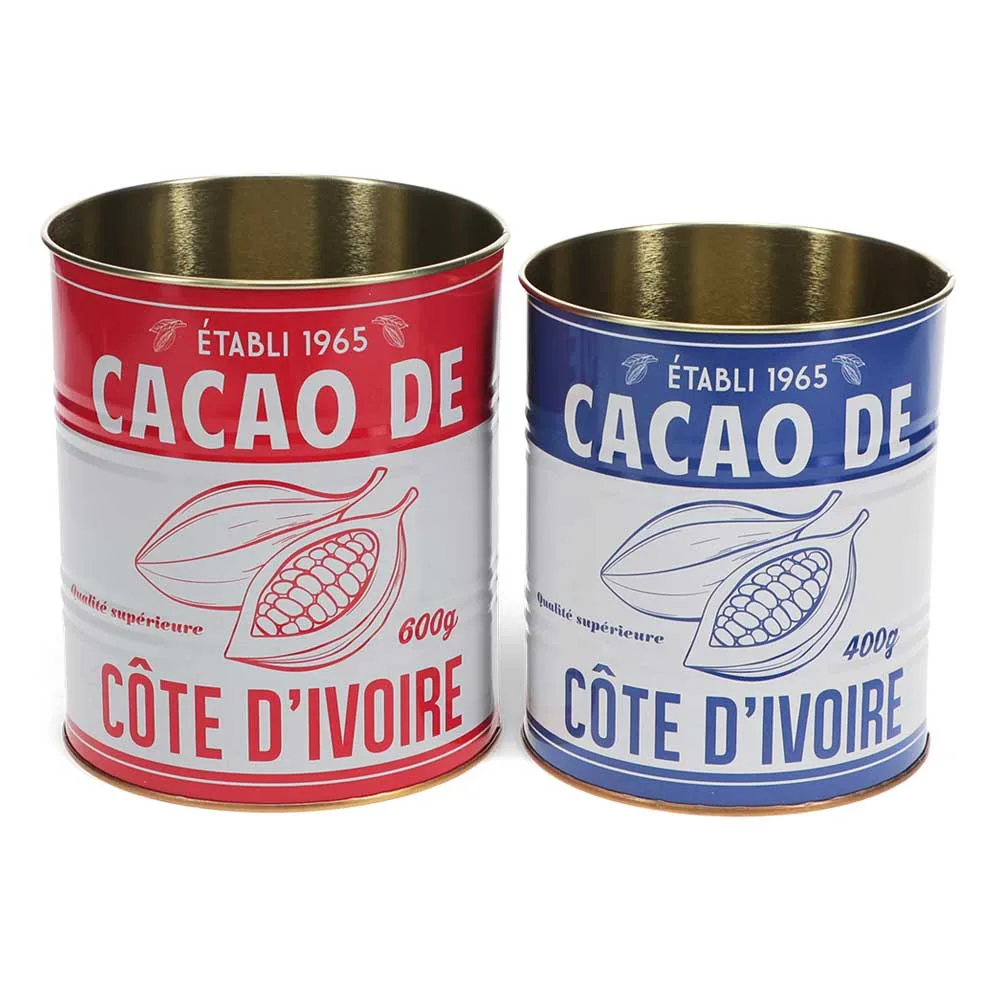 Kruka / plåtburk 2 pack Cacao
