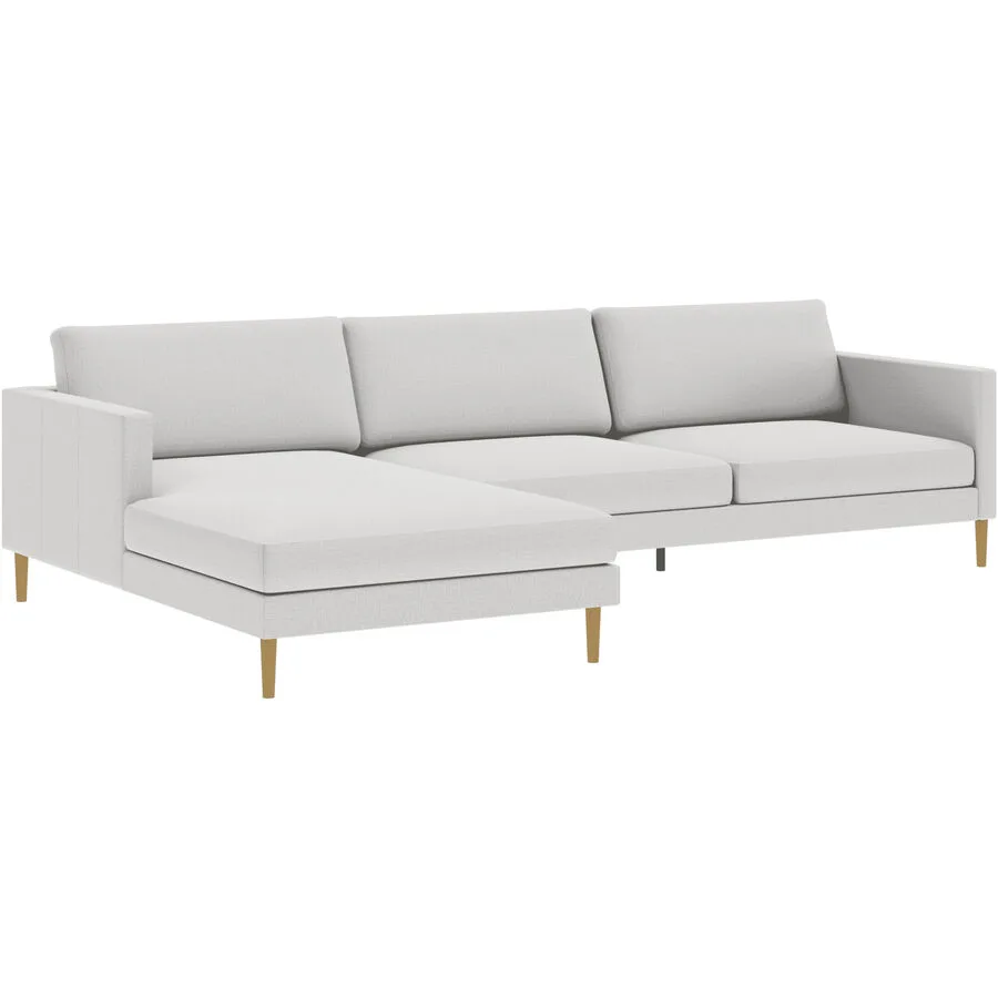 Ecksofa Domino Links Stoff natur B 286 T 181 cm - Möbel Konfigurator: Traummöbel individuell zusammenstellen