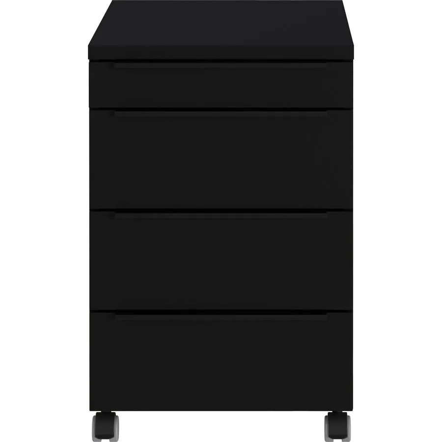 Rollcontainer Rya schwarz Holzwerkstoff B 42 H 63 cm
