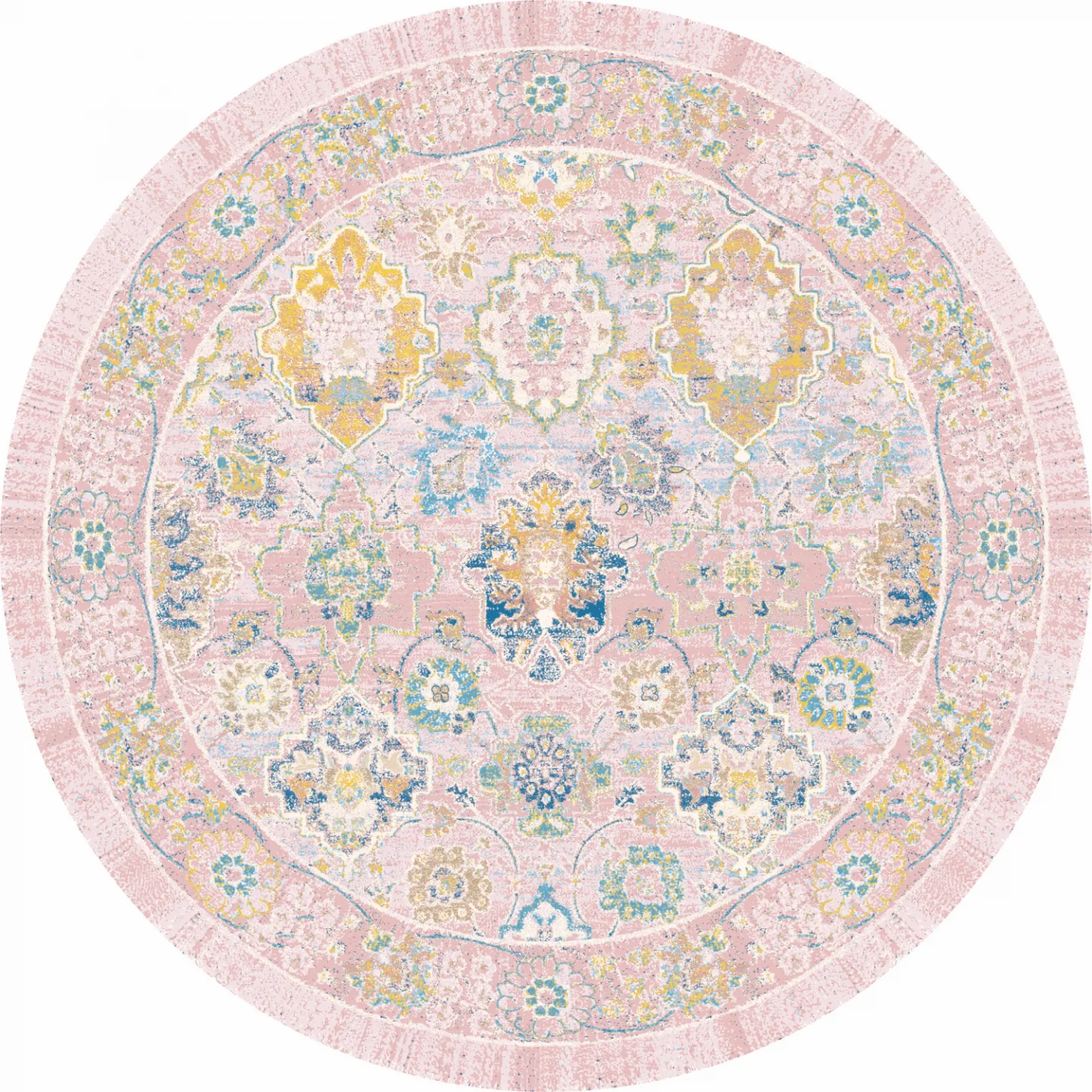 Runde tepper - Magnolia (rosa) (Størrelse: Ø 200 cm)