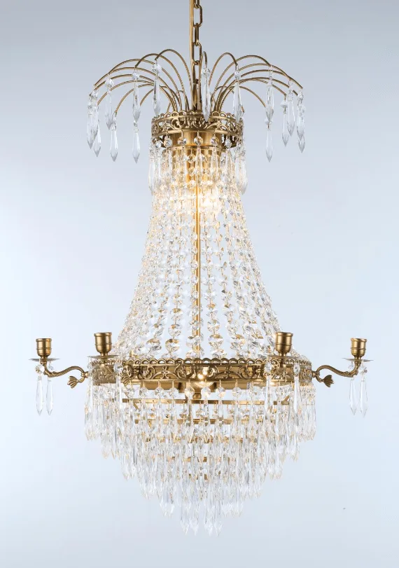 Norrsken Design - Empire Classic Ø55 - Kristallkrona - Borstad mässing