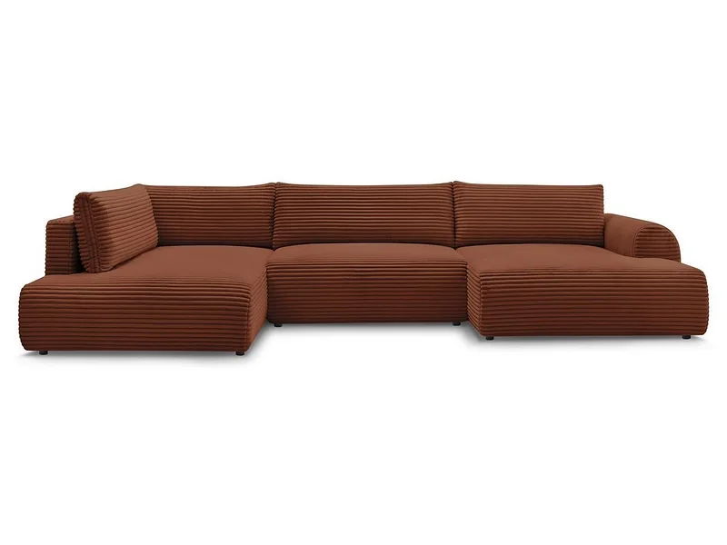 Wohnlandschaft BOBOCHIC LUCIEN Cord-Stoff orange
