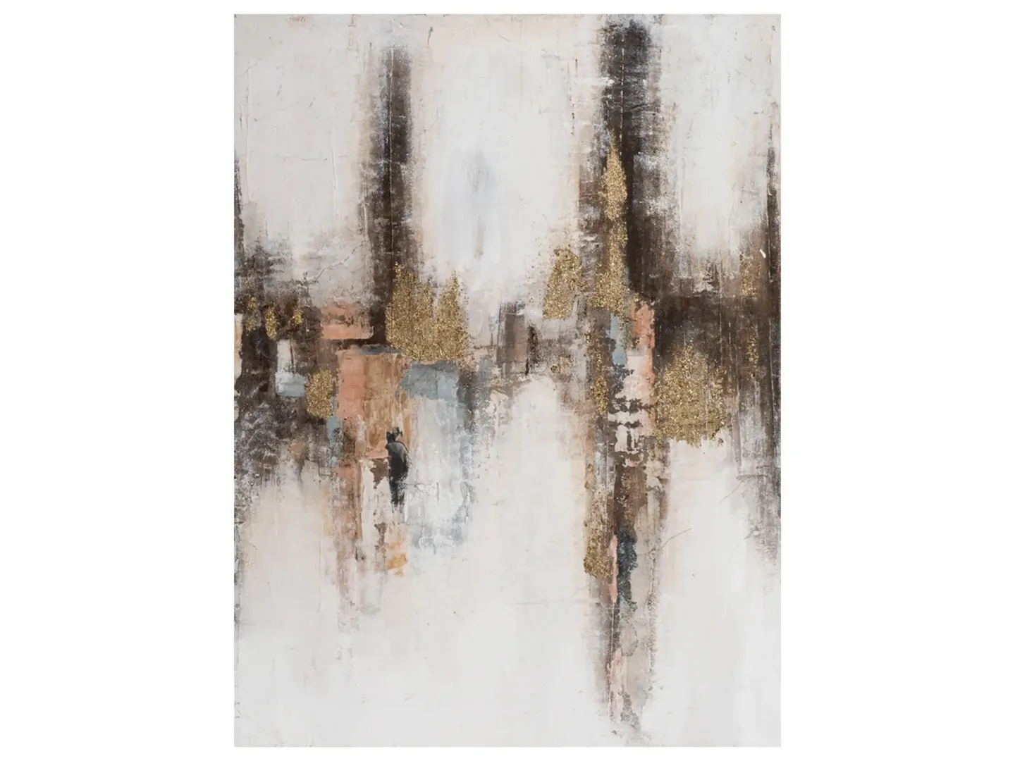 image LAND Bild Abstrakt in Nude und Gold Gelb | Schubiger Möbel