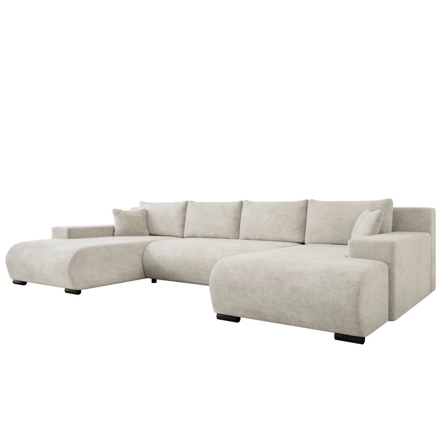 Krysen 4-sits Bäddsoffa med dubbeldivan - beige