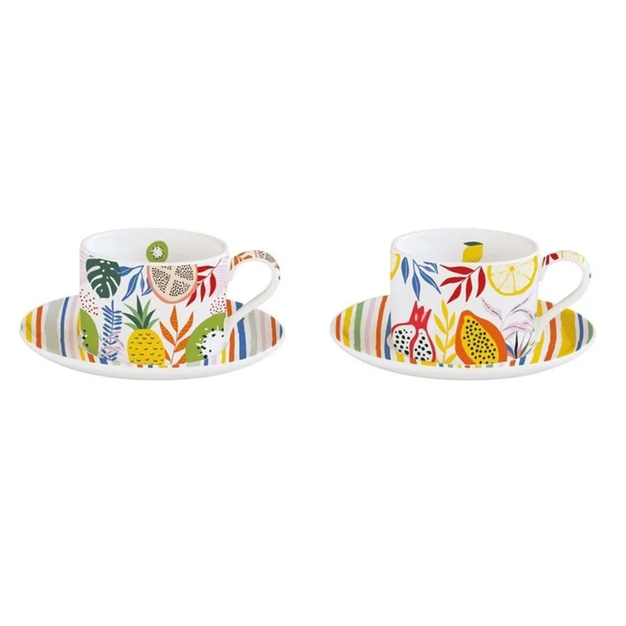 Easy Life Kaffeetasse Coffee Mania Mehrfarbig Porzellan 0.24 l