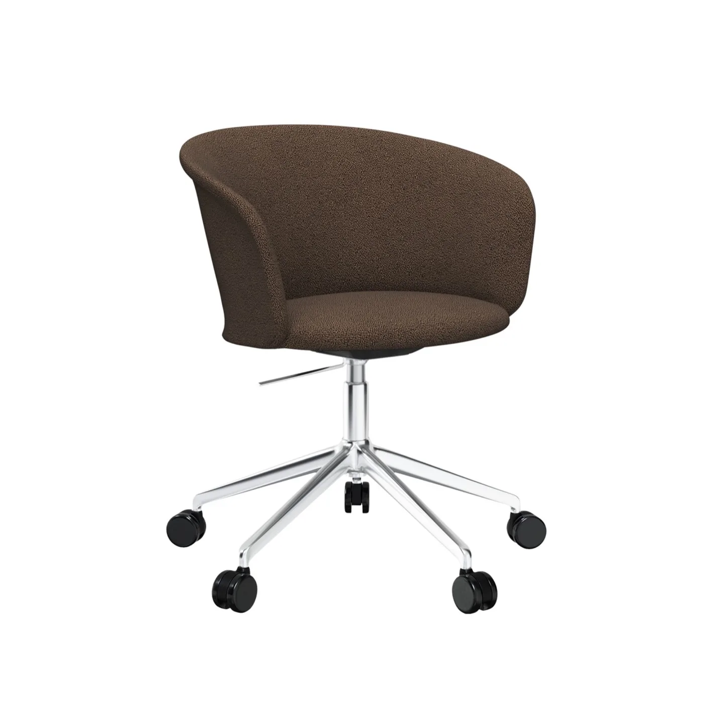HEM - Kendo Swivel Chair 5-star Castors - Rosewood/Polished - Kontorsstolar - Sabine Marcelis,LucidiPevere - Brun - Metall/Trä/Syntetiskt/Skum/Ull