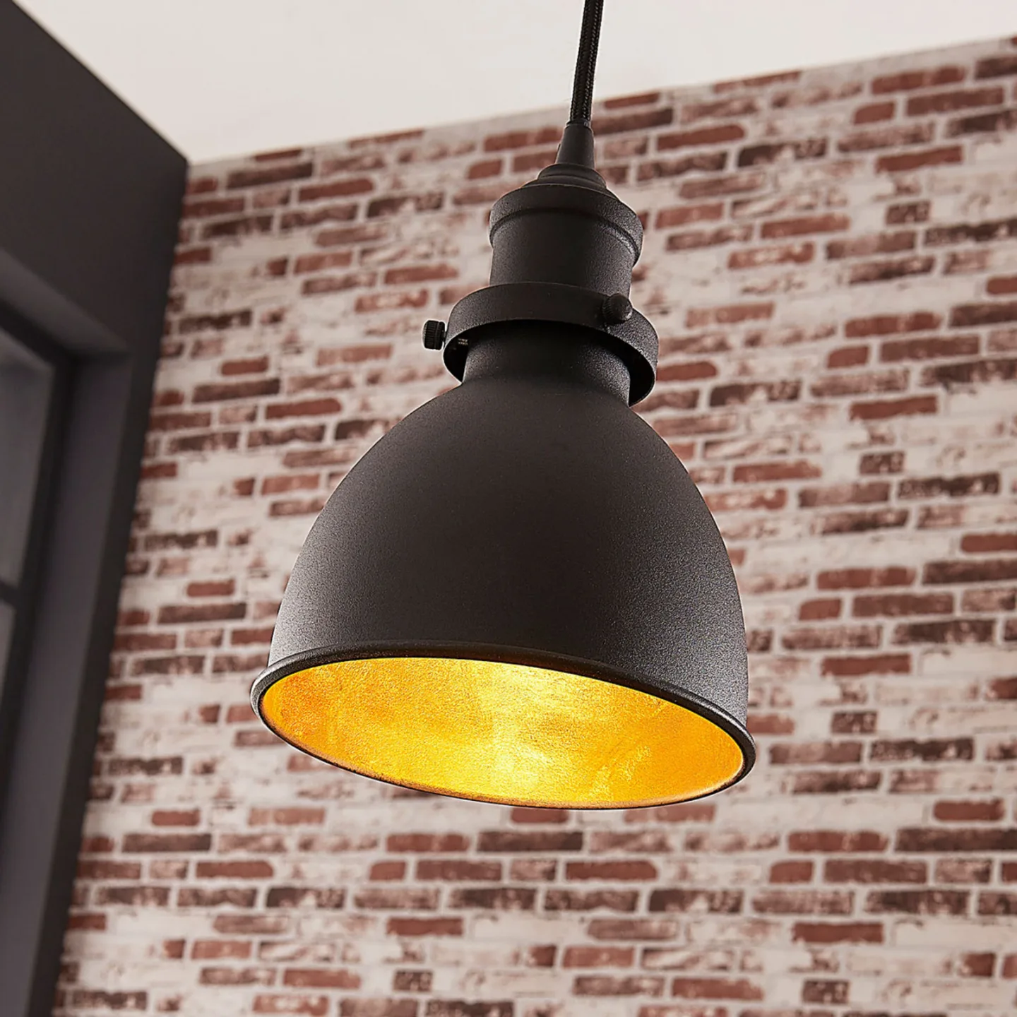 Jasminka 1 Pendelleuchte Black/Gold - Lindby - Küche - Modern - Metall - Einflammig