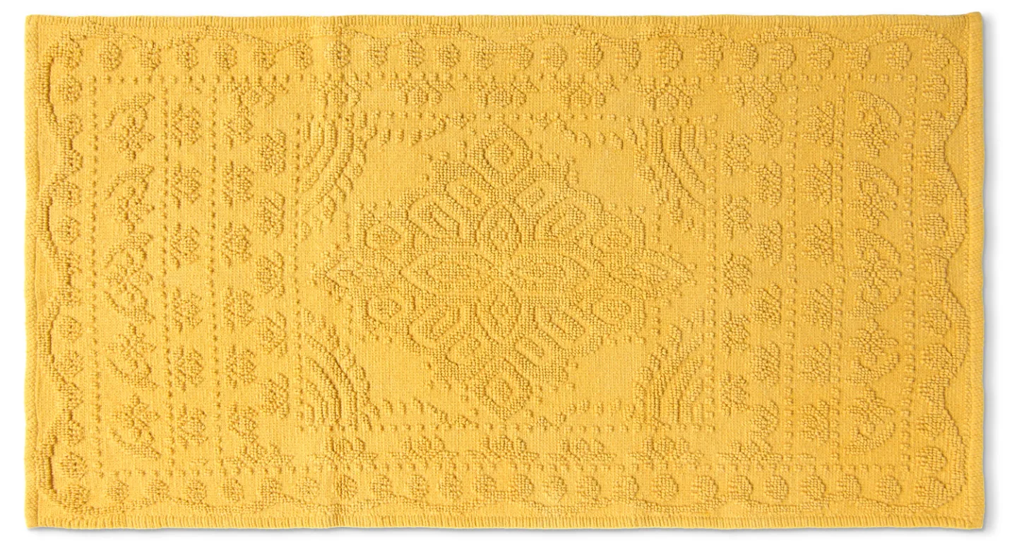 Baderomsmatte - Bella (gul) (Størrelse: 70 x 120 cm)