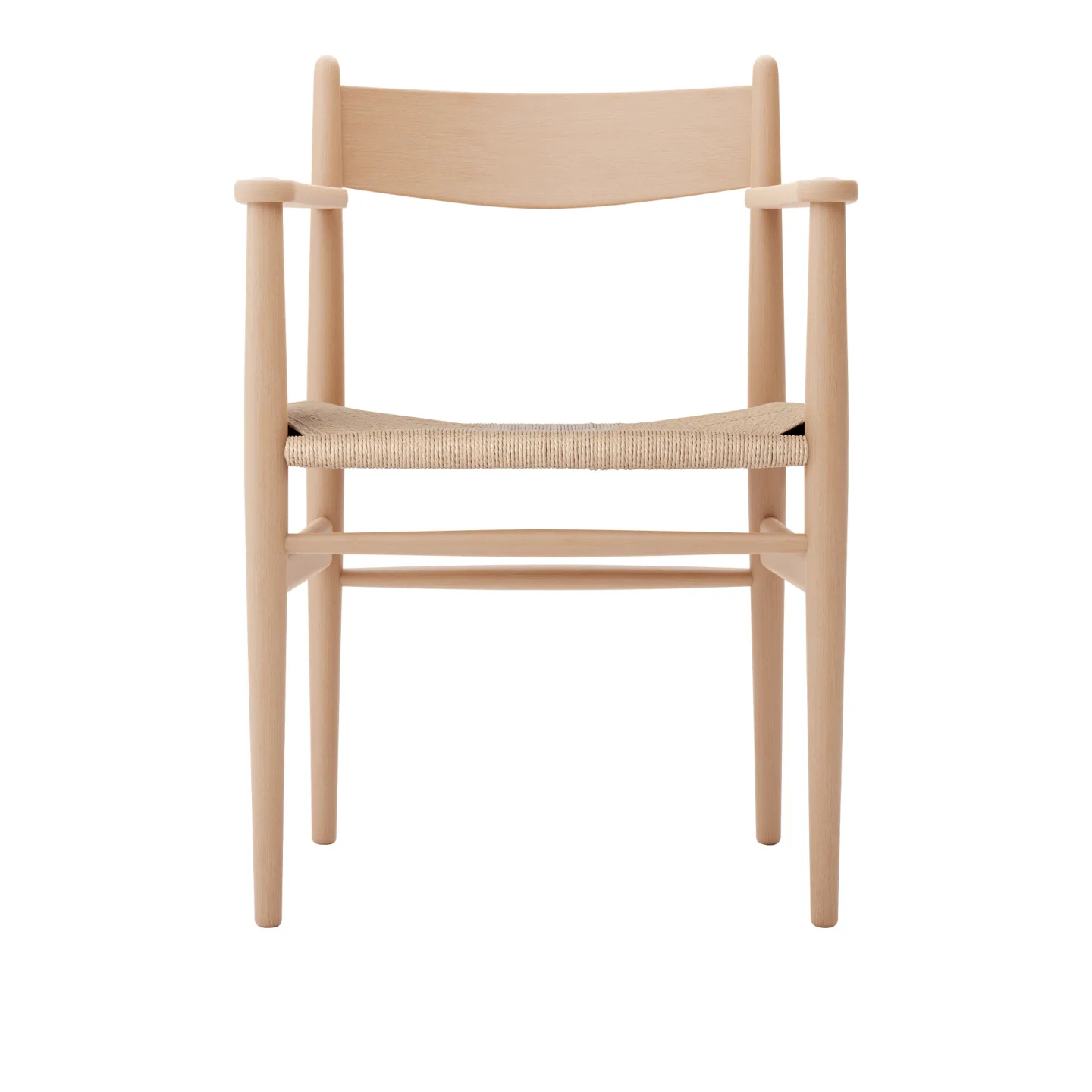 Carl Hansen - CH37, Oljad Bok, Naturflätat papperssnöre - Matstolar - Hans J. Wegner - Träfärgad - Trä