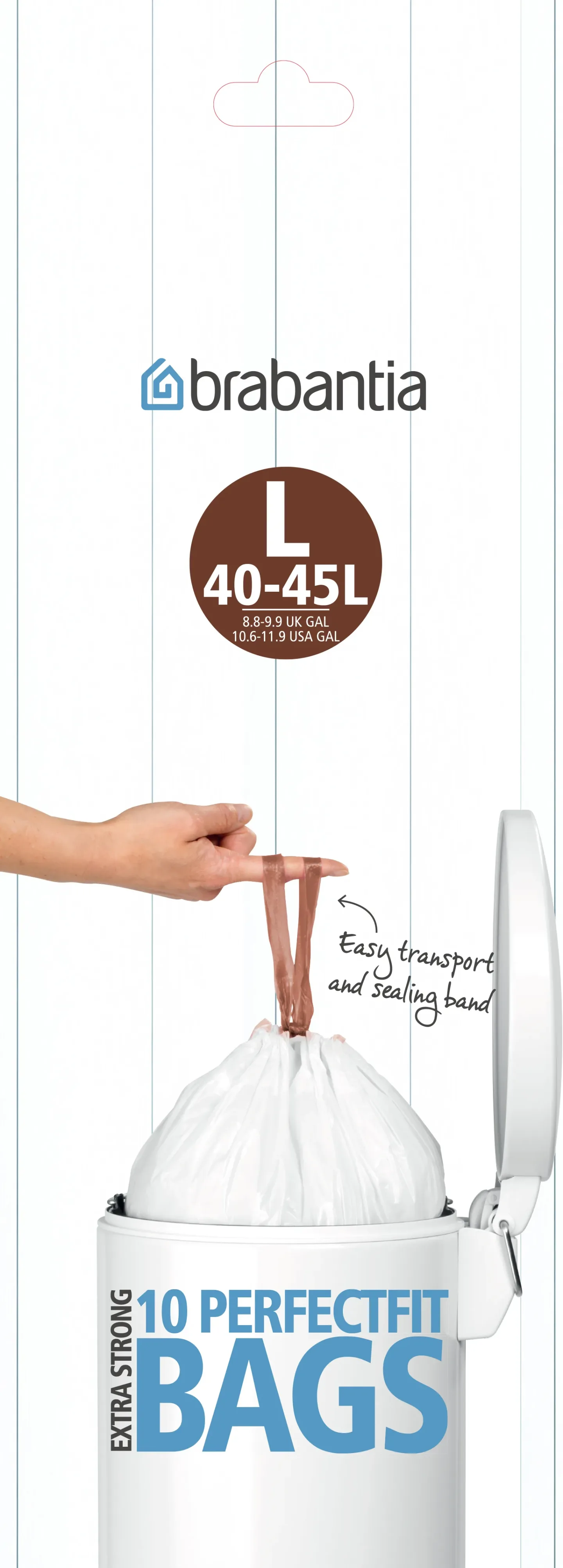 Brabantia Müllbeutel L 10 Beutel/Rolle 45 L
