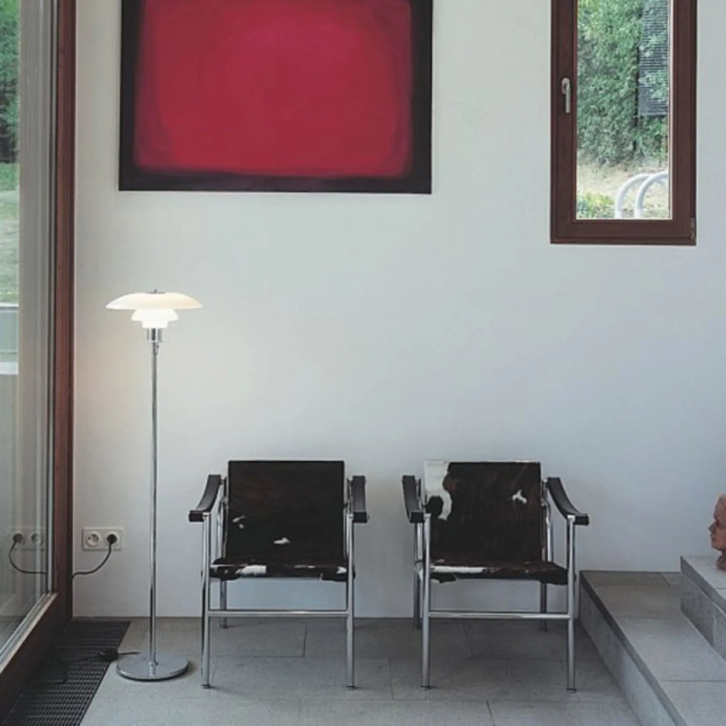 PH 4½-3½ Glas Stehleuchte Chrome Plated - Louis Poulsen - Wohnzimmer - Metall