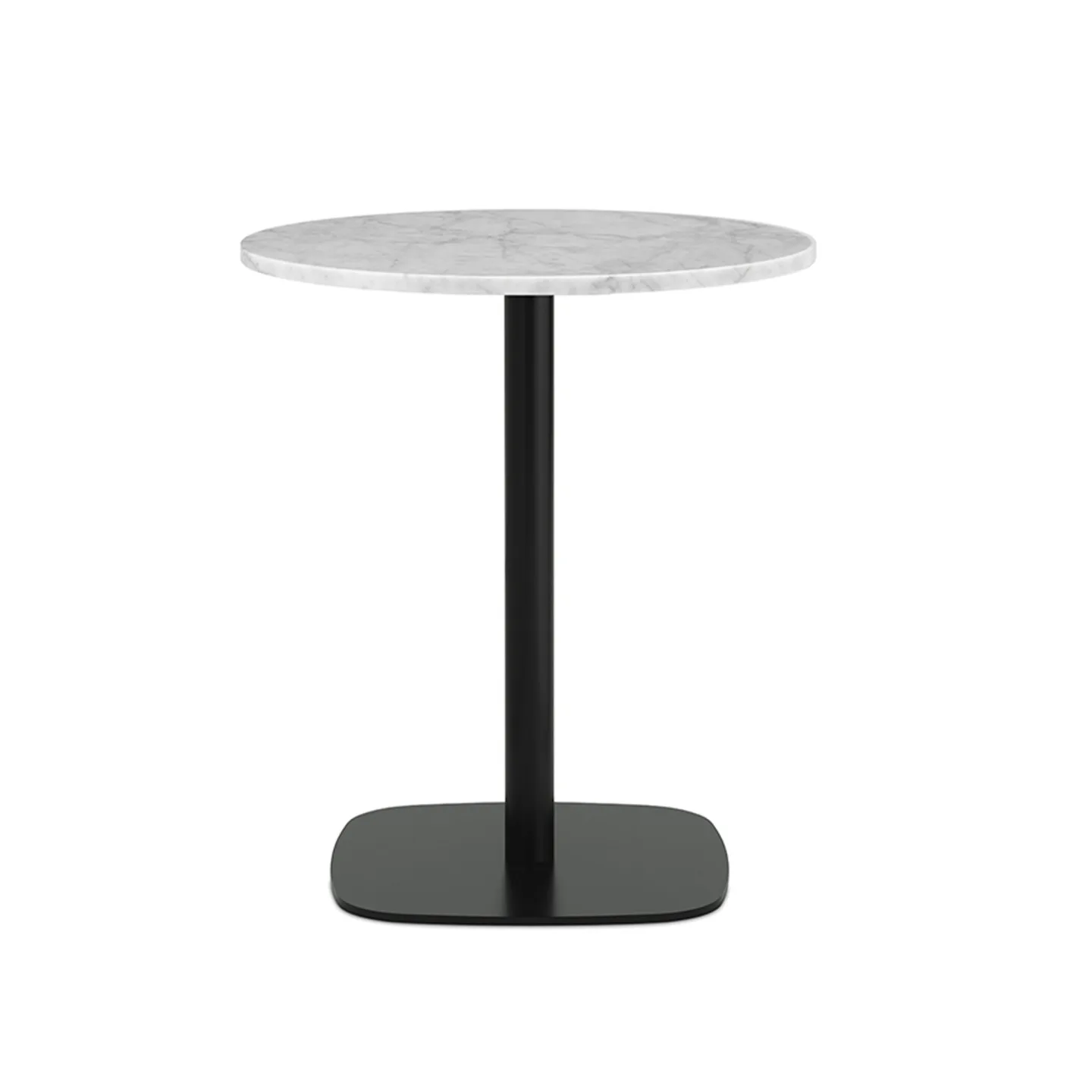 Normann Copenhagen - Form Cafe Table H74,5 Ø60 cm White Marble Top, Black - Matbord - Simon Legald - Metall/Sten