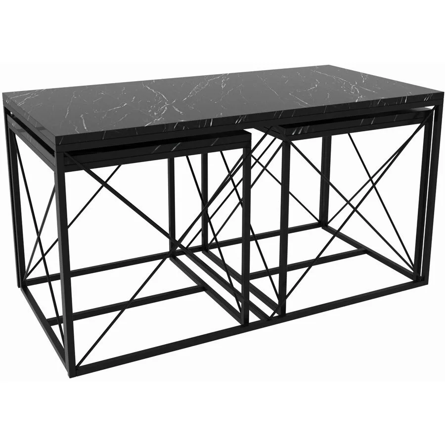 Yasam schwarz Melaminbeschichtete Spanplatte B 100 T 50 cm