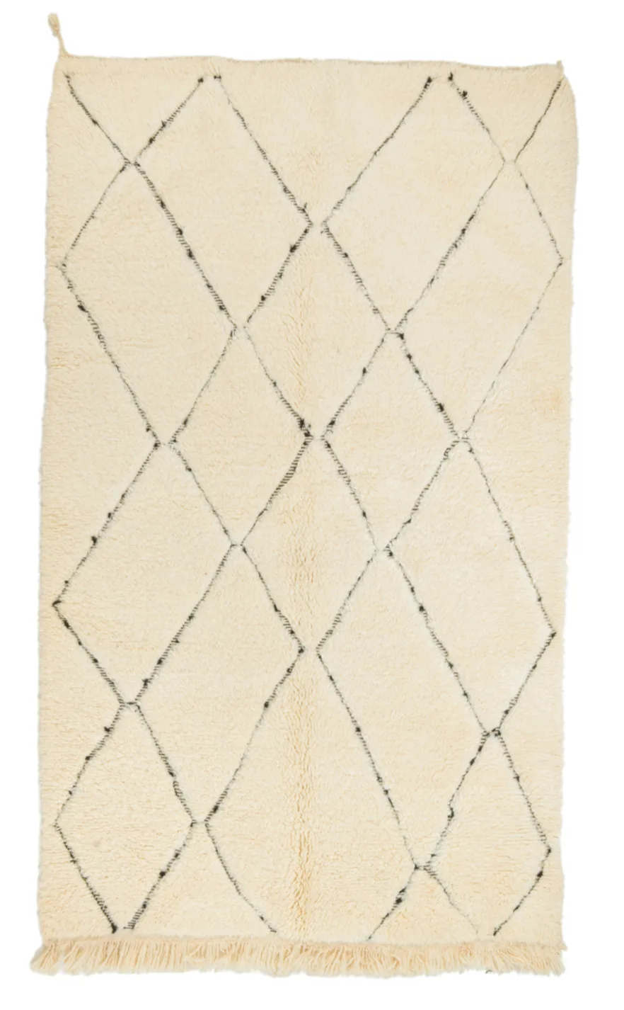 Kelim-teppe Marokkansk Beni Ourain 155 x 255 cm (Størrelse: 155 x 255 cm)