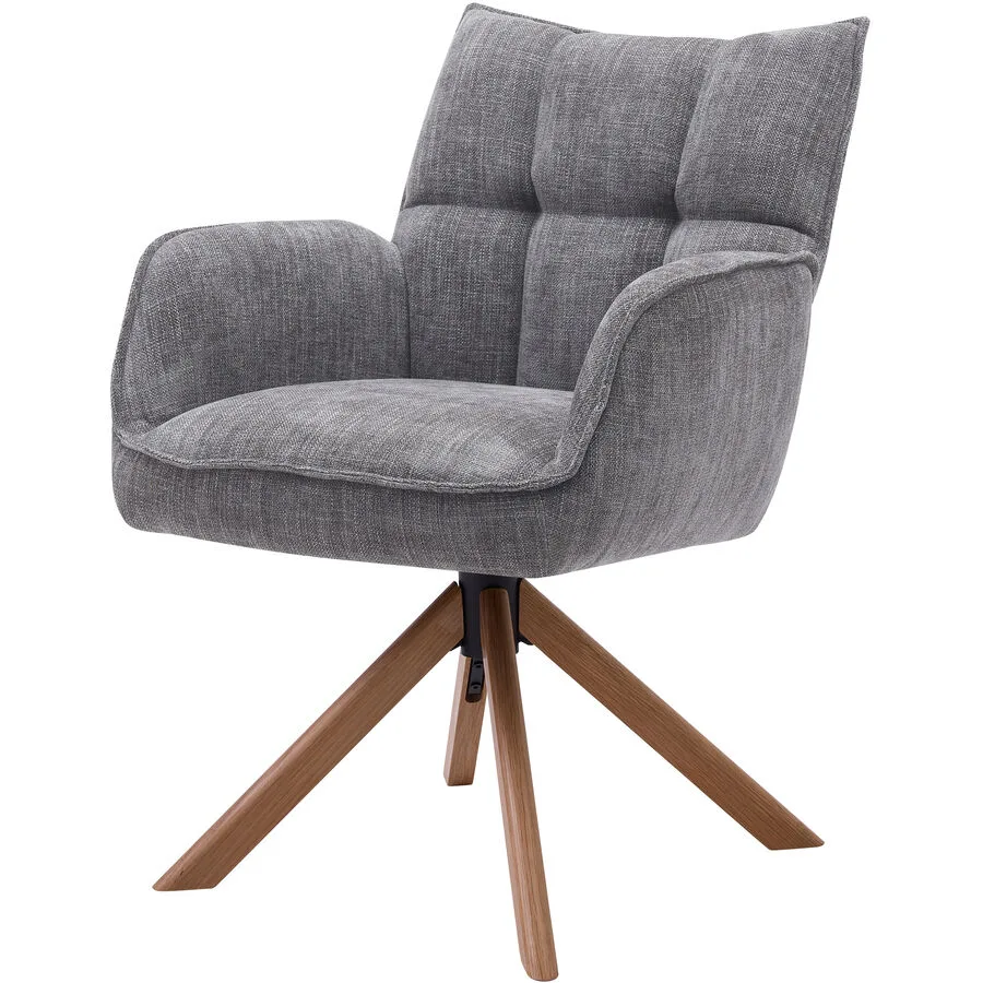 Stuhl 2er-Set Marie graphit Polyester