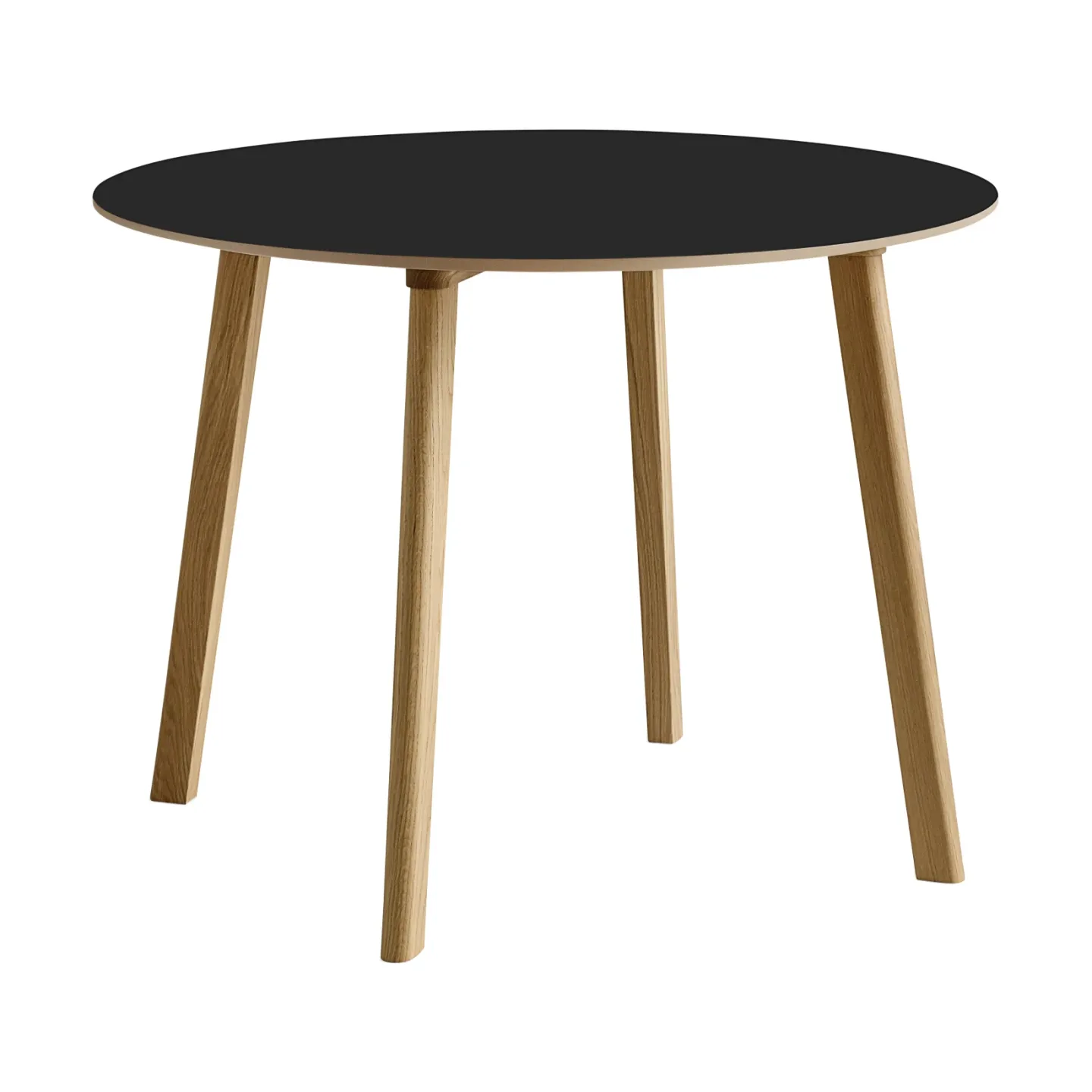 HAY CPH220 Deux 2.0 bord Ø98 cm Black laminate-lacquered oak