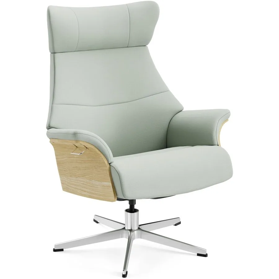 Conform Sessel Airness 19 aqua Stoff, Eiche, Aluminium B 81 T 163 H 101 cm - Möbel Konfigurator: Traummöbel individuell zusammenstellen
