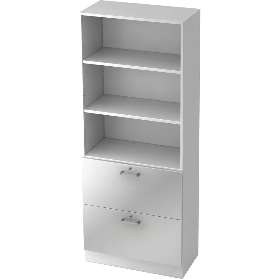 Regal Office silber Holzwerkstoff B 80 cm H 200.4 cm