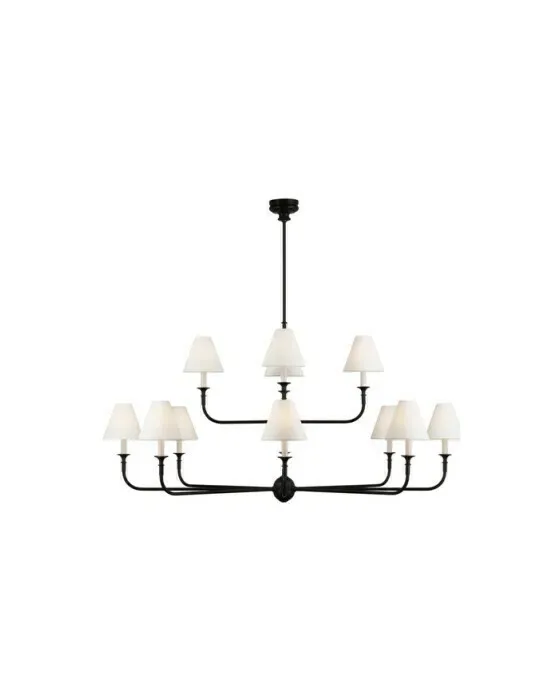 Piaf Grande Two-Tier Chandelier Black