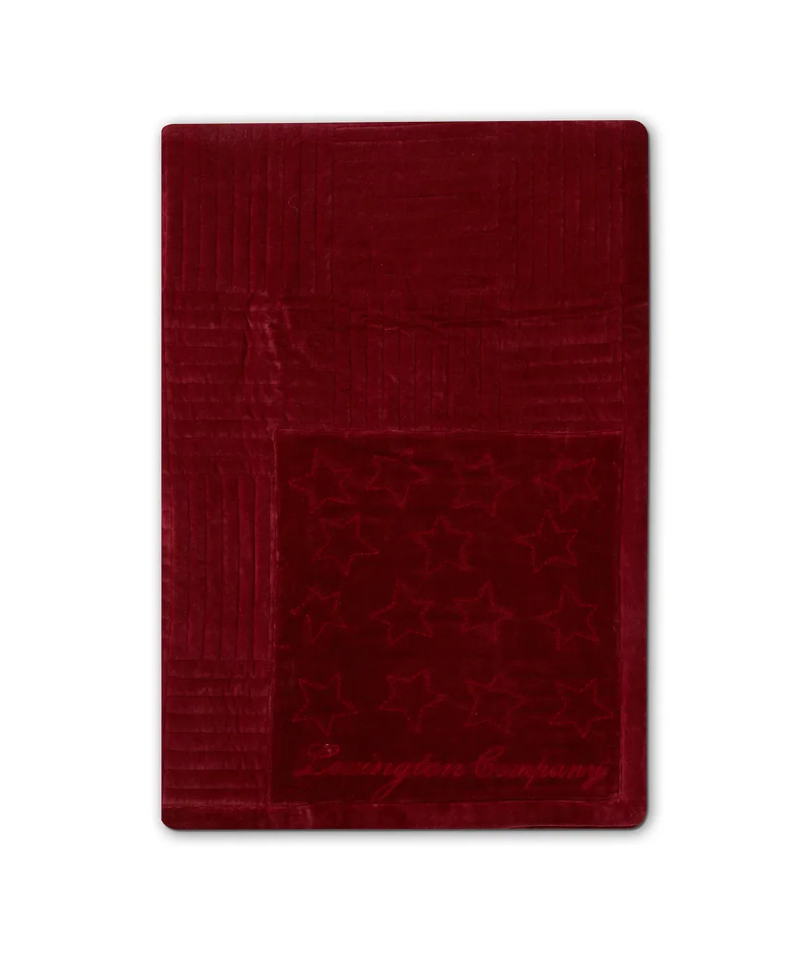 Lexington Quilted Cotton Velvet Star överkast 160x240 cm Red
