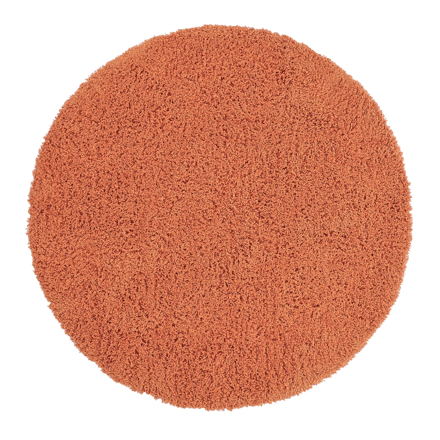 Rundt teppe - Combarro Solid Cotton Shaggy (lyseoransje) (Størrelse: Ø 160 cm)