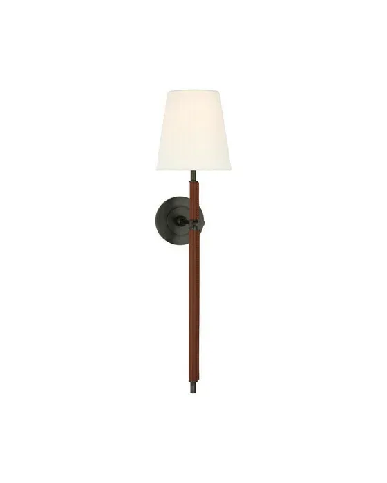 Bryant Large Wrapped Tail Sconce Bronze/Saddle Leather