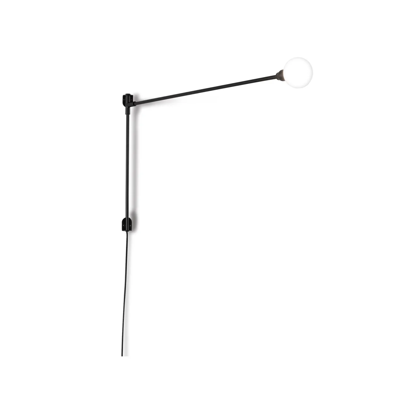 Nemo Lighting - Potence Pivotante Mini Wall, 2700K Black, Incl. Wall cover - Vägglampor - Charlotte Perriand - Svart - Metall