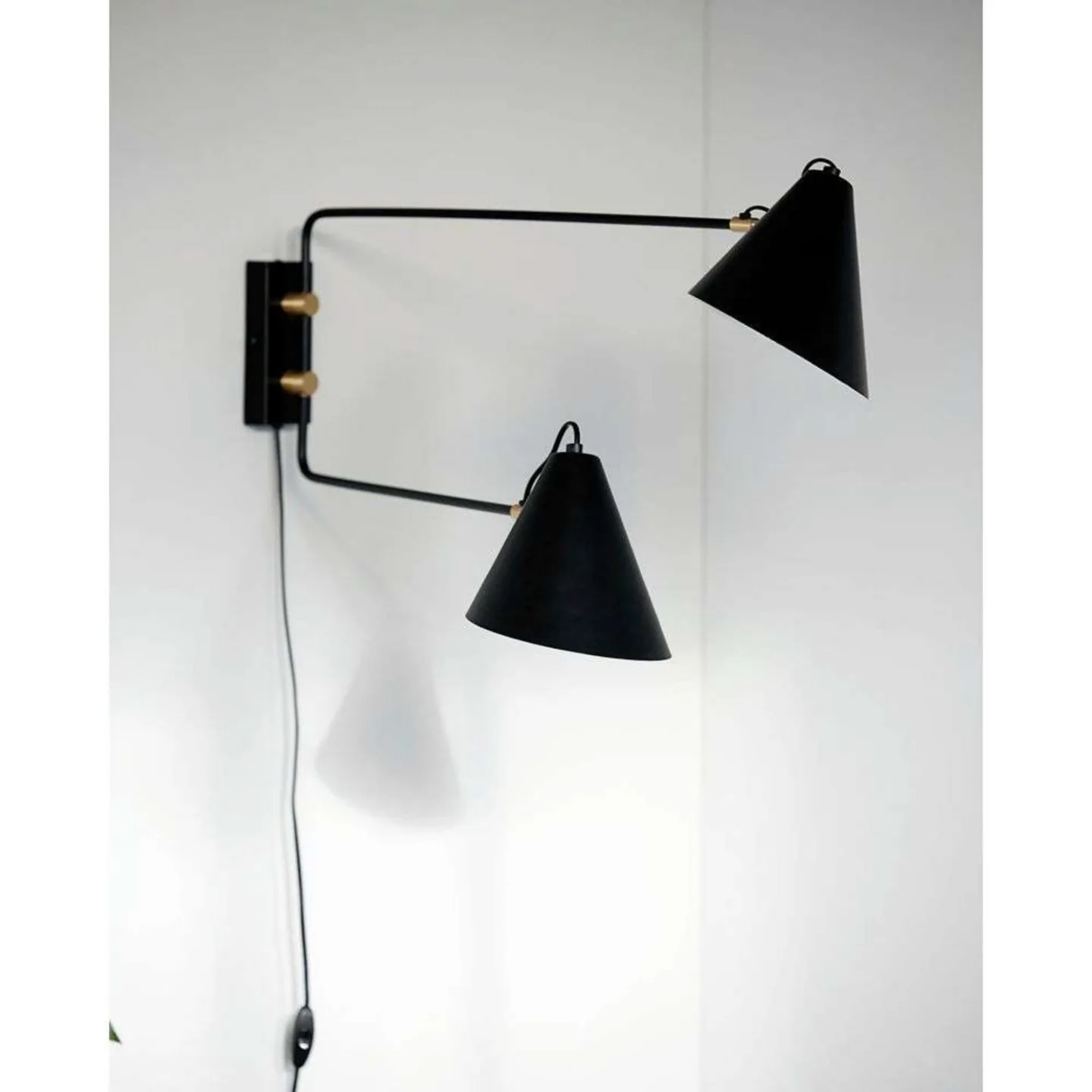 Club Double Wandleuchten 81cm Schwarz - House Doctor - Wohnzimmer - Metall