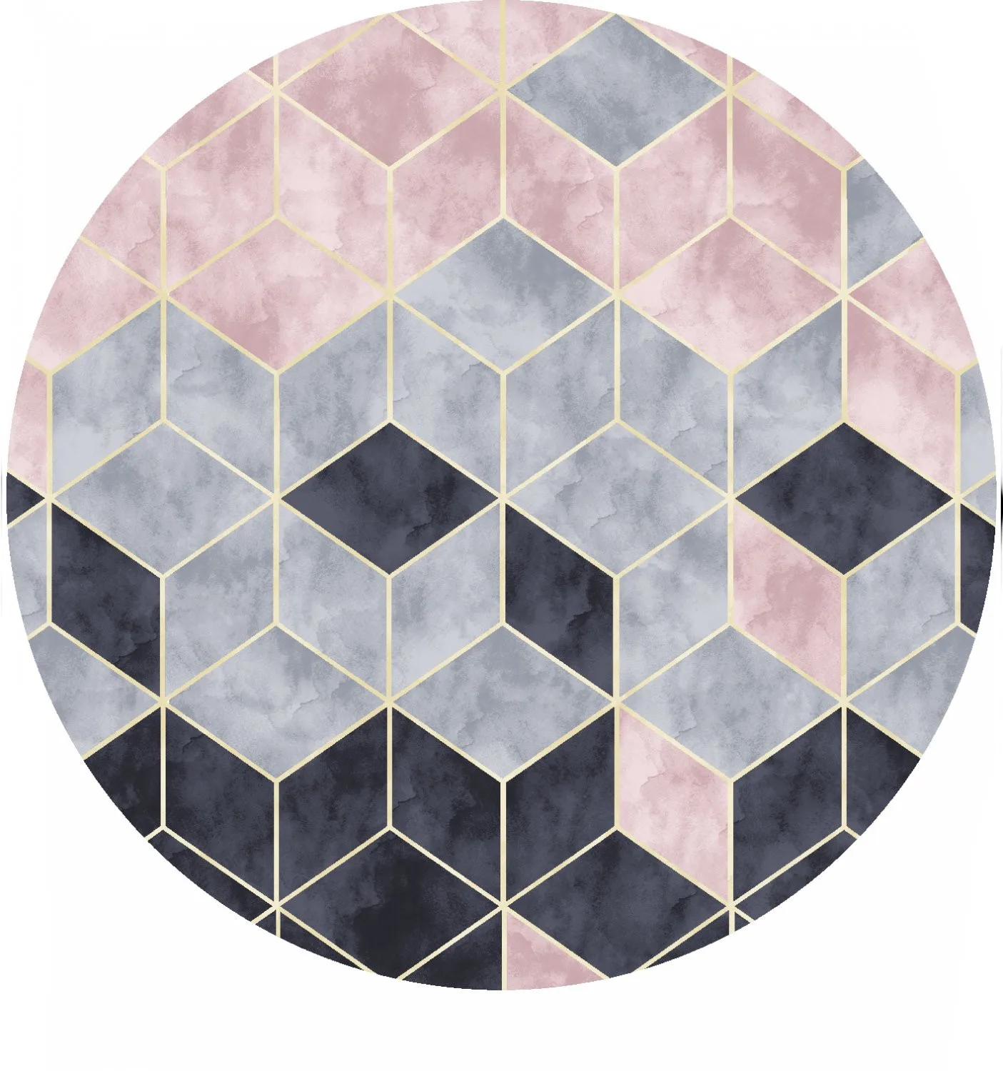 Rundt teppe - Brigooda (rosa) (Størrelse: Ø 160 cm)
