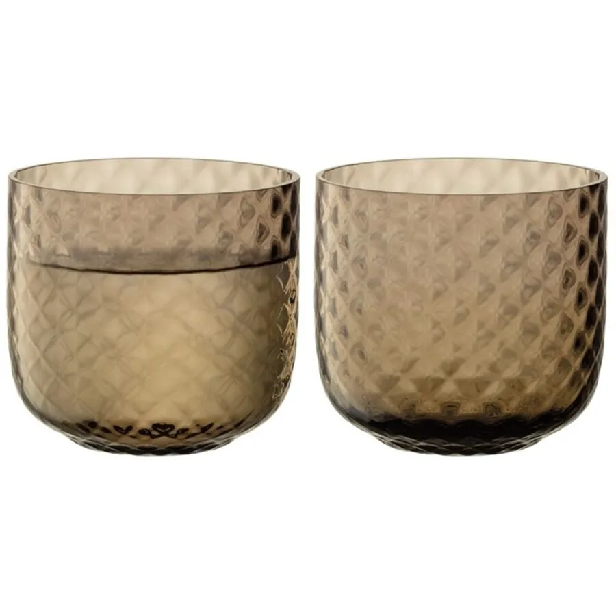 LSA International Becher-Set Dapple Braun Glas 0.3 l - Farbe: erdbraun