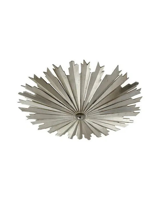 Claymore Medium Flush Mount Burnished Silver Leaf