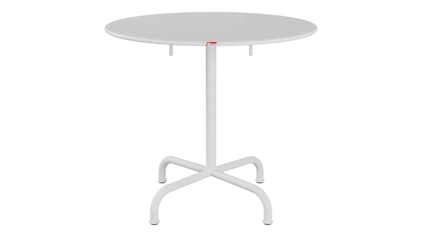Schaffner Metall-Tisch Rigi Rund Weiss | Schubiger Möbel