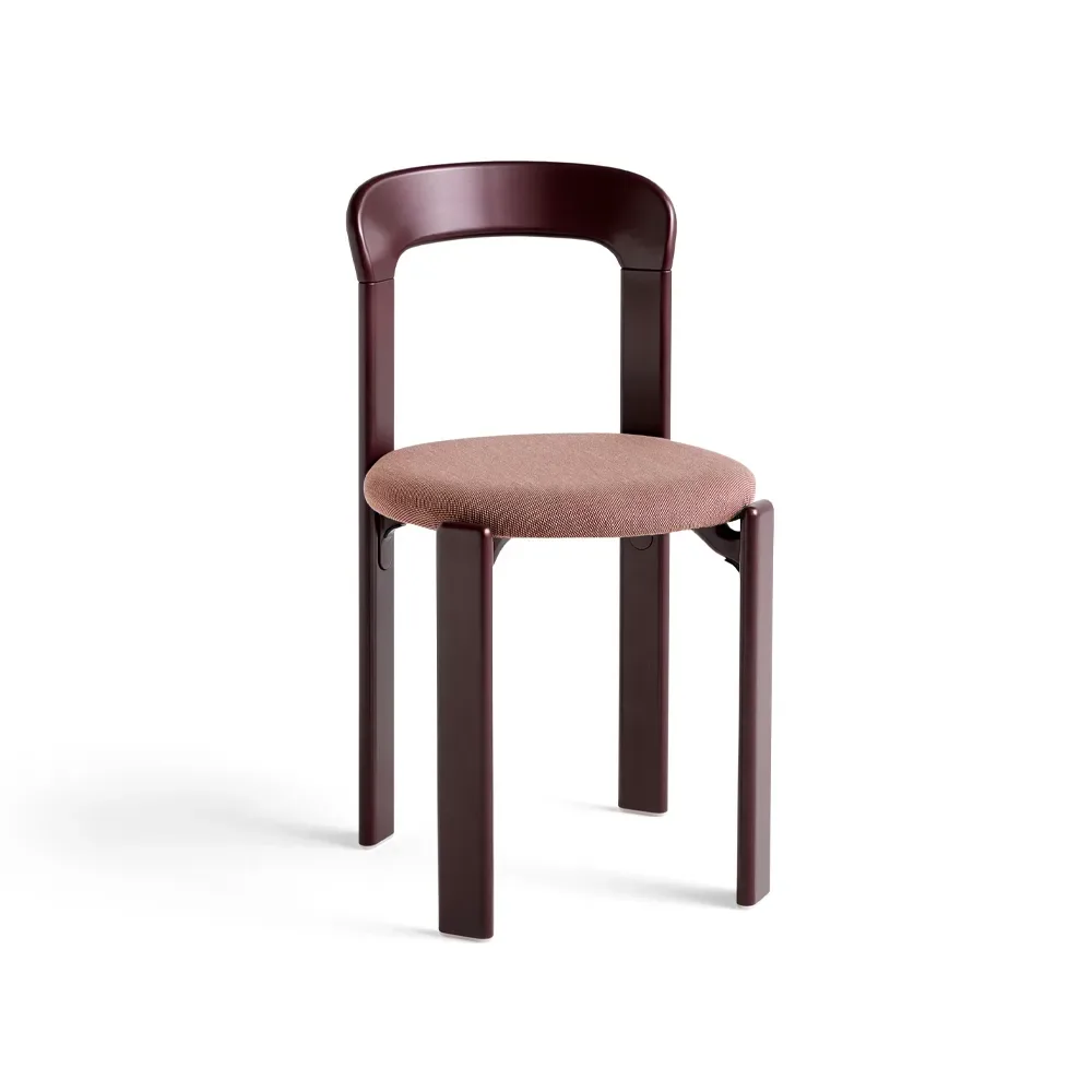 HAY Rey gepolsterter Stuhl Steelcut trio 416 grape red