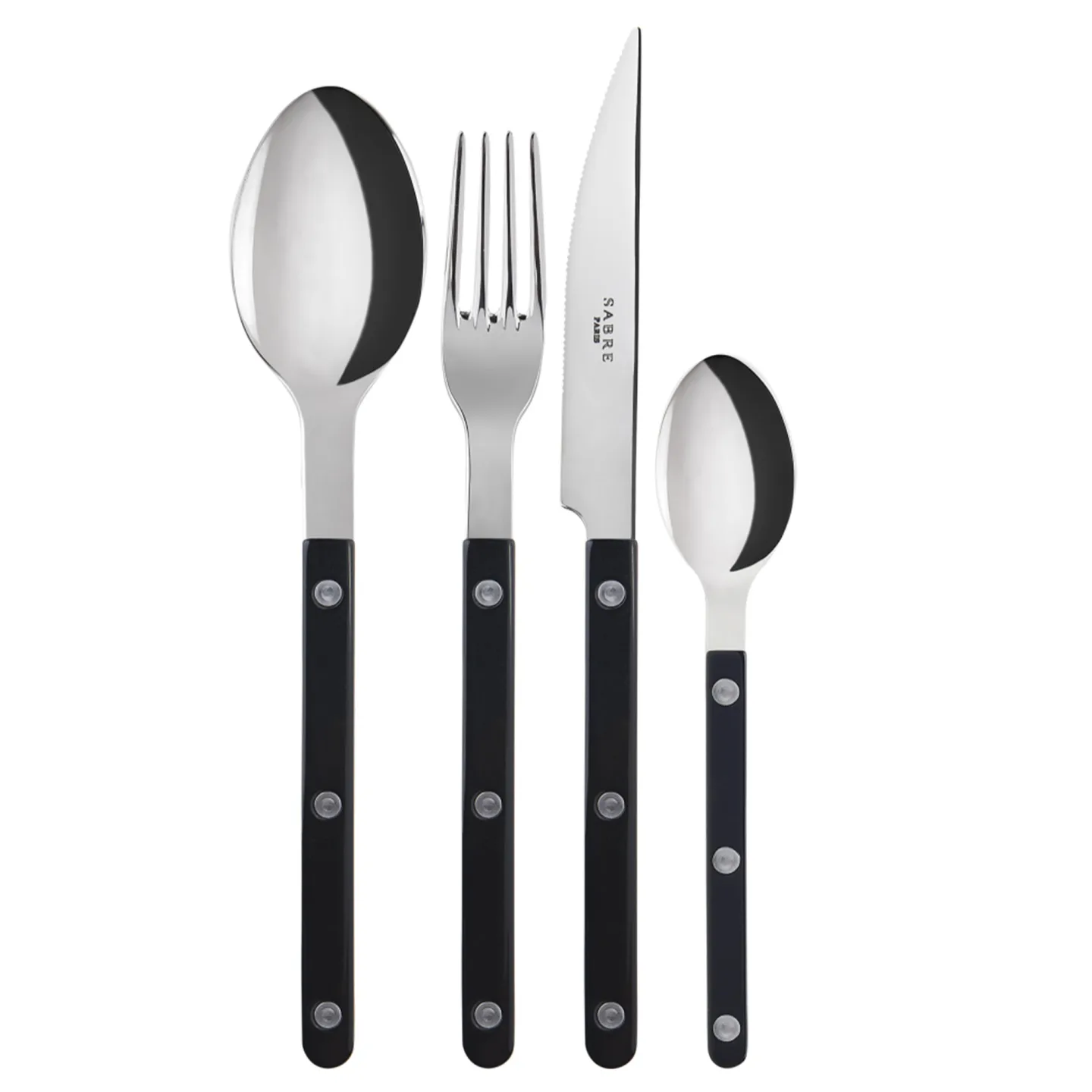 Sabre Paris - Bistrot solid bestickset 4 delar black - Bestickset