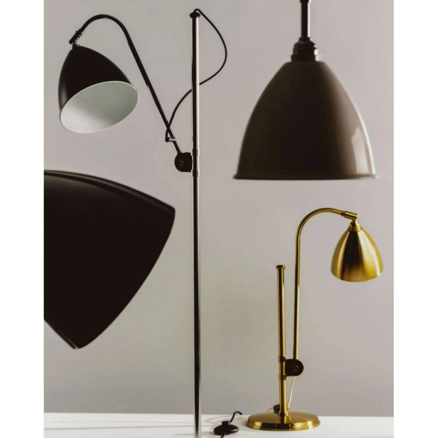 Bestlite BL3 gulvlampe, Ø 21 cm, svart/metall - GUBI - Stue