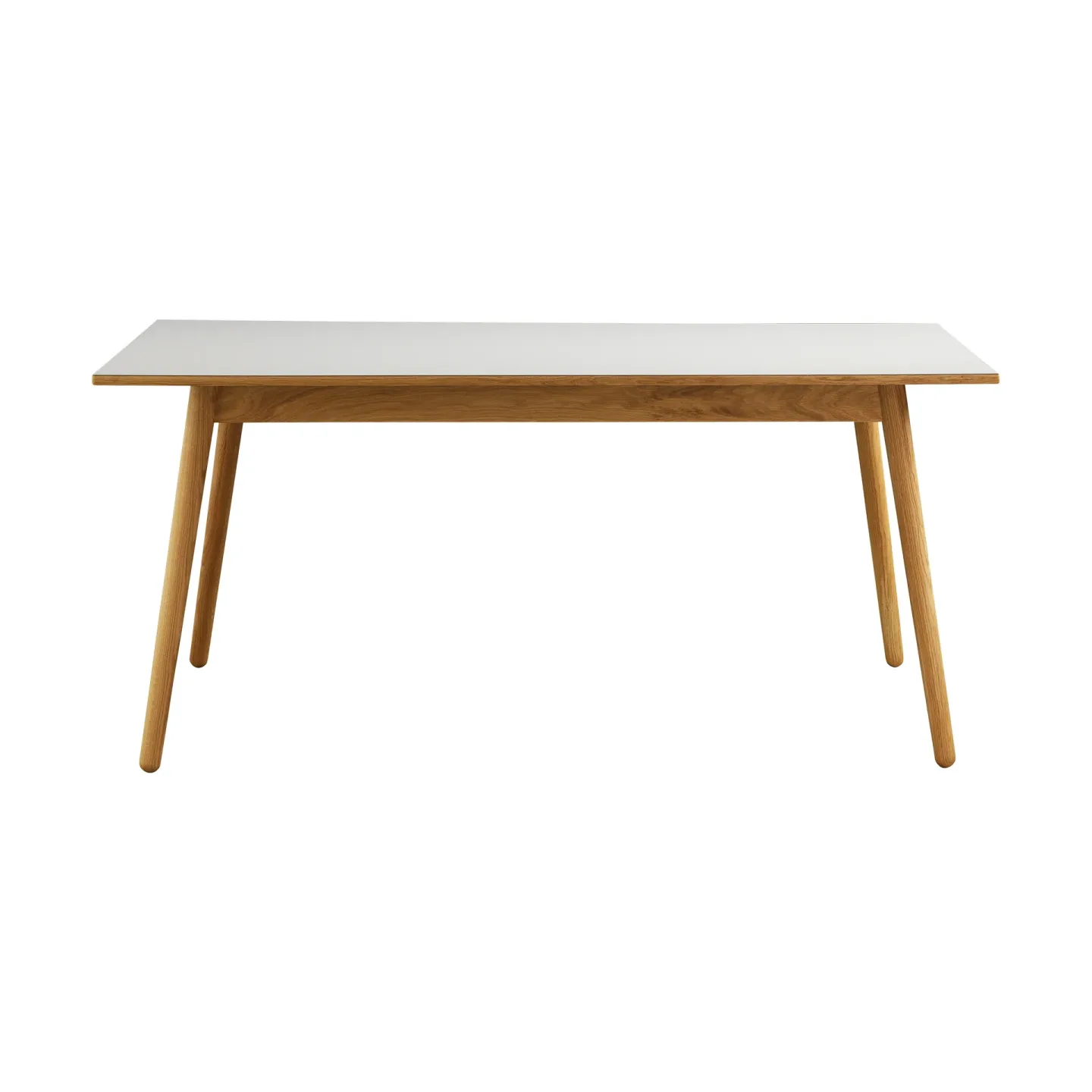 FDB Møbler C35B matbord 82x160 cm Light grey linoleum-oak nature waterbased laquer