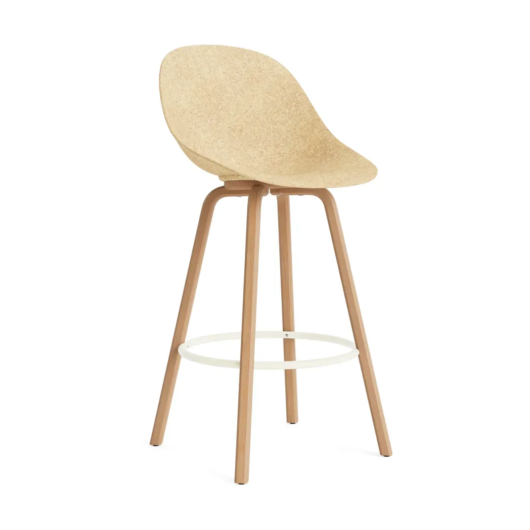 Normann Copenhagen Mat Bar Chair Barhocker 75 cm Hemp-beech-cream steel