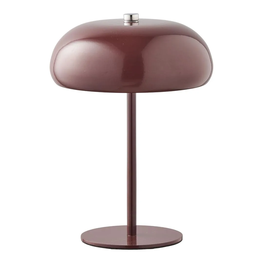 Anja Tischlampe wiederaufladbar bordeaux.
